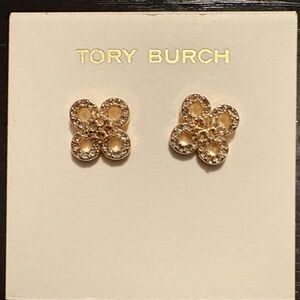 Tory Burch Gold and Silver Stud Earrings